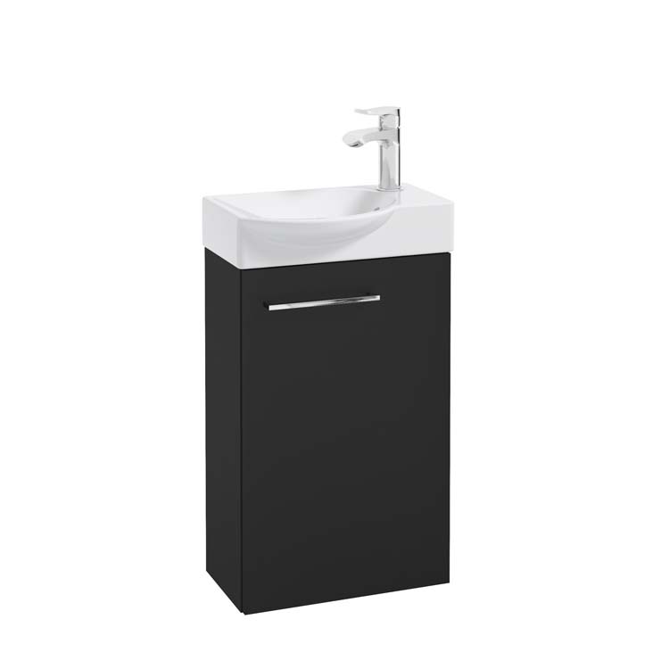 Meuble Dover noir mat 390 mm avec lavabo rond