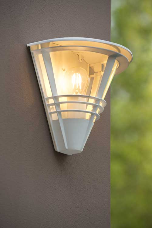 Lucide LIVIA - Wandlamp Buiten - E27 - IP44 - Wit