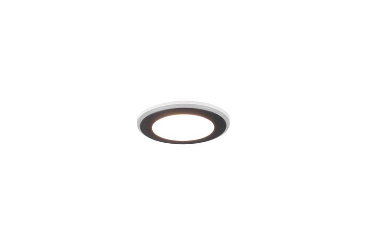 Spot à encastrer rond LED noir diam8.2cm 5W 450LM 3000K