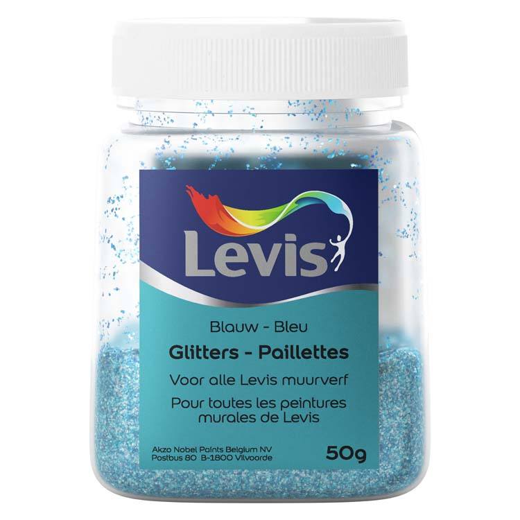 Levis paillettes additif de peinture murale 50g bleu