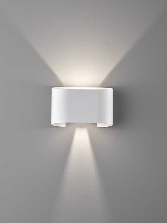 Wandlamp 2x LED 3W - H 12 cm - Wit