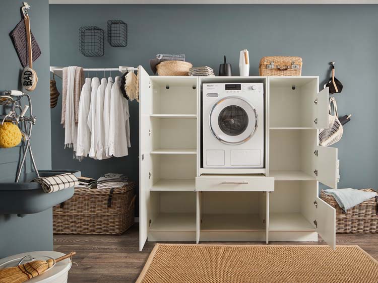 Armoires de machine à laver - Decowash - blanc - set 10 67,5X167,5X162