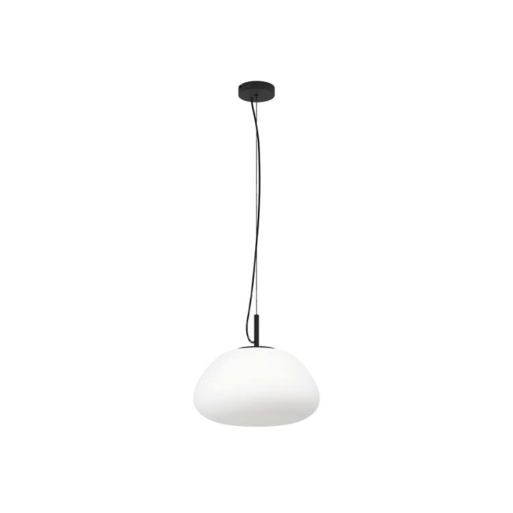 Lampe suspendue Semlab 1xE27 noir/opal matte