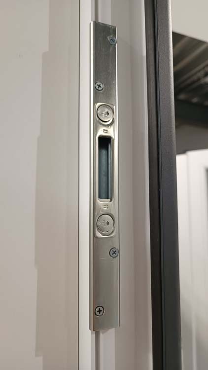 Porte extérieure pvc avec finition alu Lepo anthra L980 X H2180 mm D