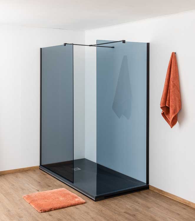 Paroi de douche Anais gris verre 870 x 2000 mm