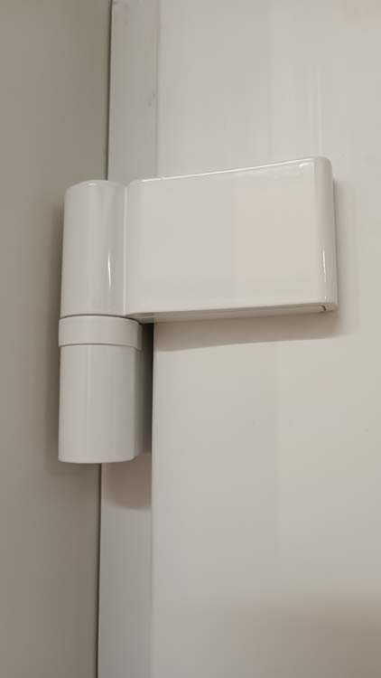 Porte extérieure pvc anti-effraction avec finition alu Varno blanc L980 X H2180 mm G