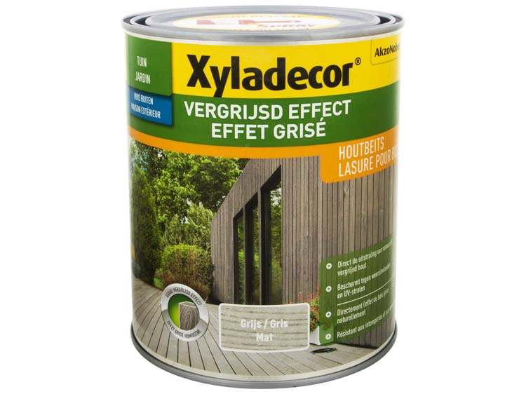 Xyladecor houtbeits vergrijsd effect 1l grijs