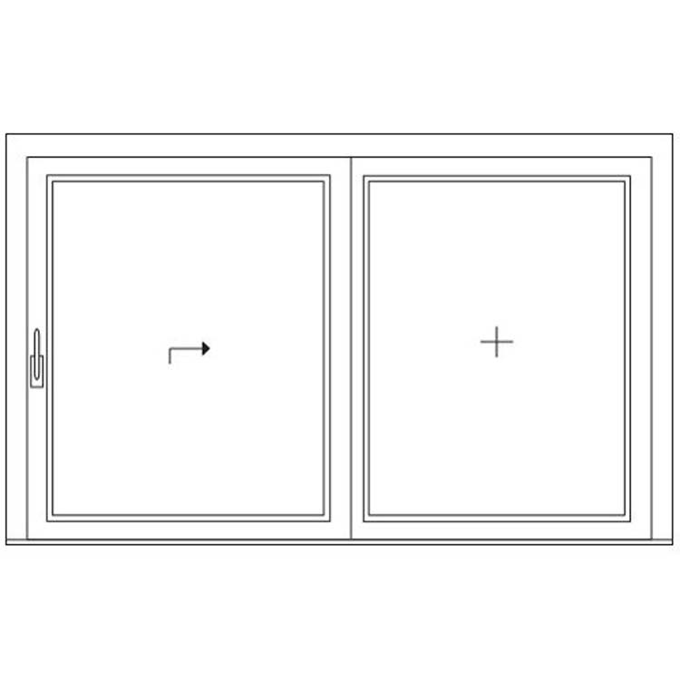 Levant-coulissant en bois Meranti Ribe G>D L2750 x H2150 mm