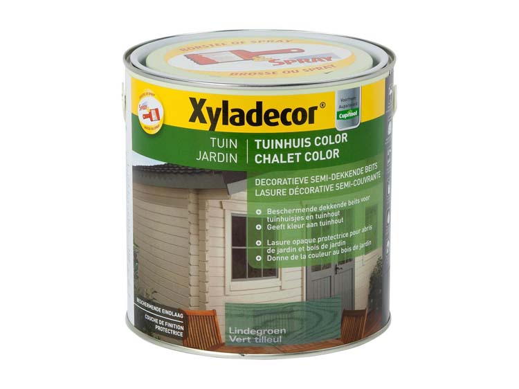 Xyladecor lasure bois de jardin color 2,5l vert tilleul