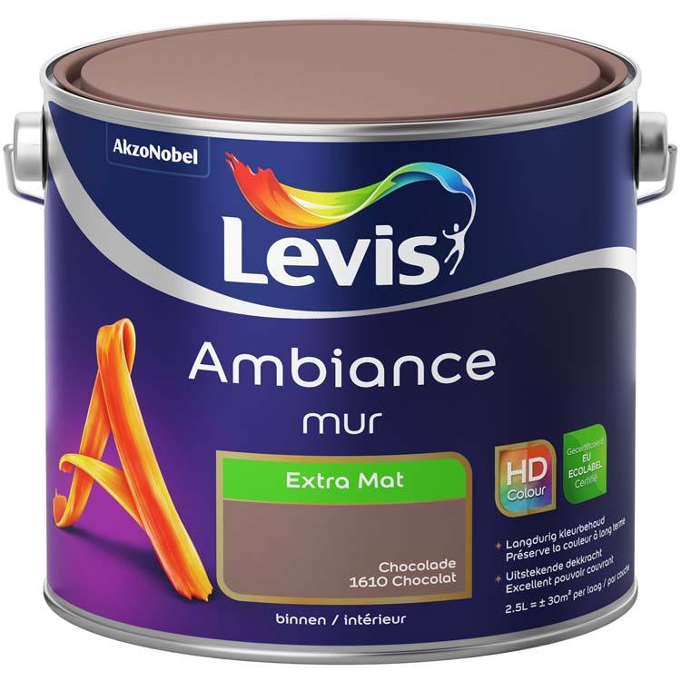 Levis Ambiance peinture murale extra mat 2,5l chocolat