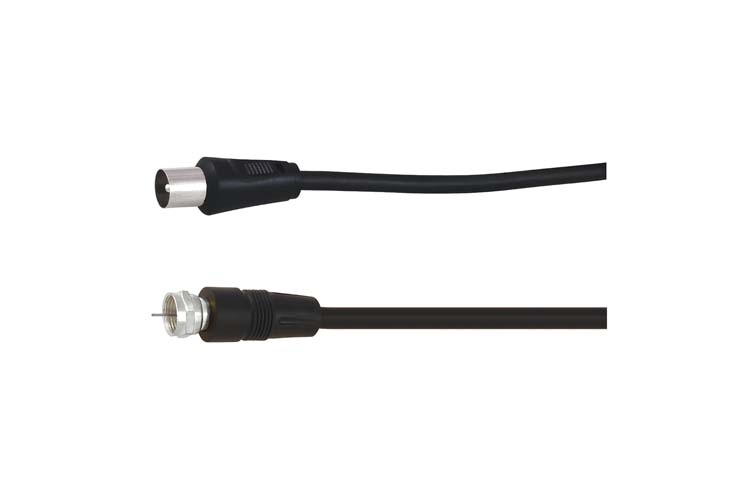 Snoer COAX V-Connector M>COAX M 1.5m Wit