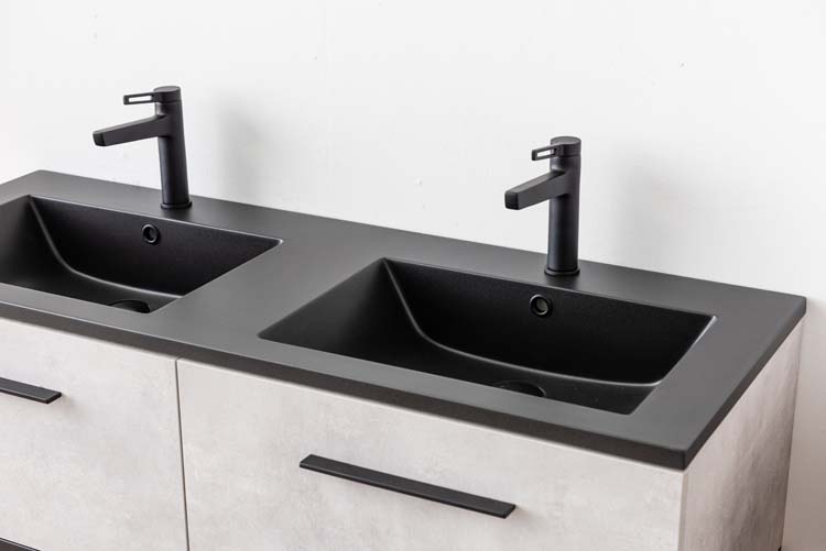 Meuble de salle de bain Tio gris basalte 1200 mm