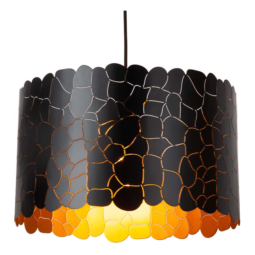 ALMELO - Hanglamp - Ø 40 cm - 1xE27 - Zwart