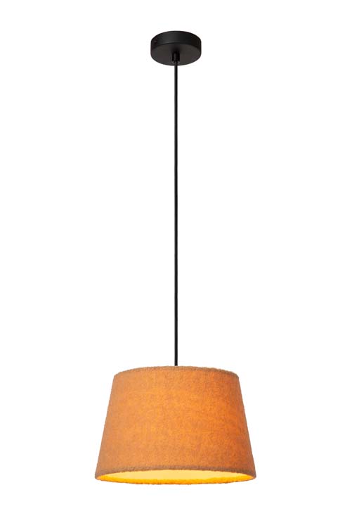 Lucide WOOLLY - Suspension - Ø 28 cm - 1xE27 - Jaune Ocre