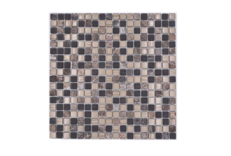 Mosaïque globe mix brune mat 30 x 30 cm