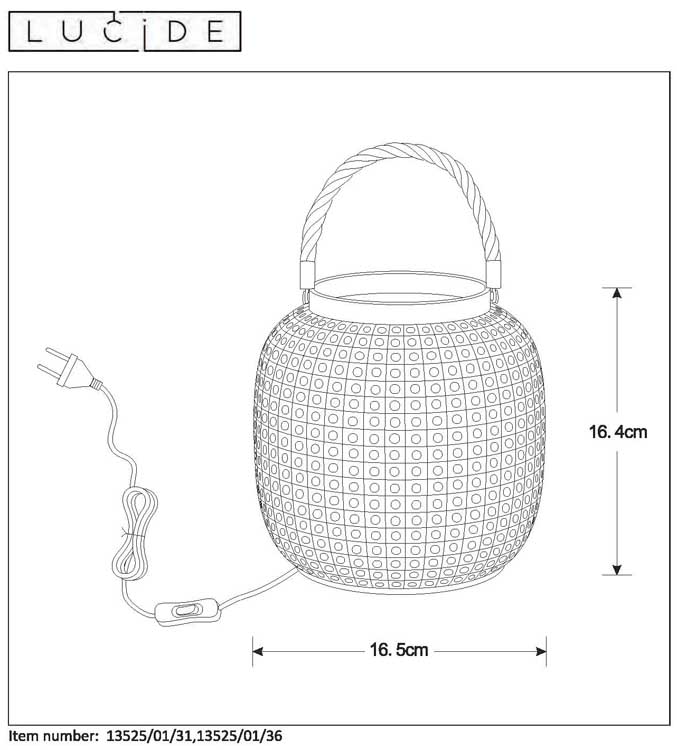 Lucide SAFIYA - Lampe de table - E14 - Blanc