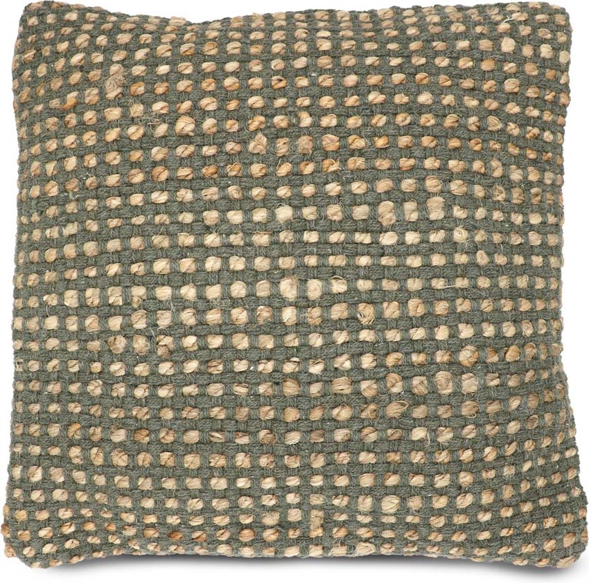 Kussen Bombay cube olive/naturel 45x45cm