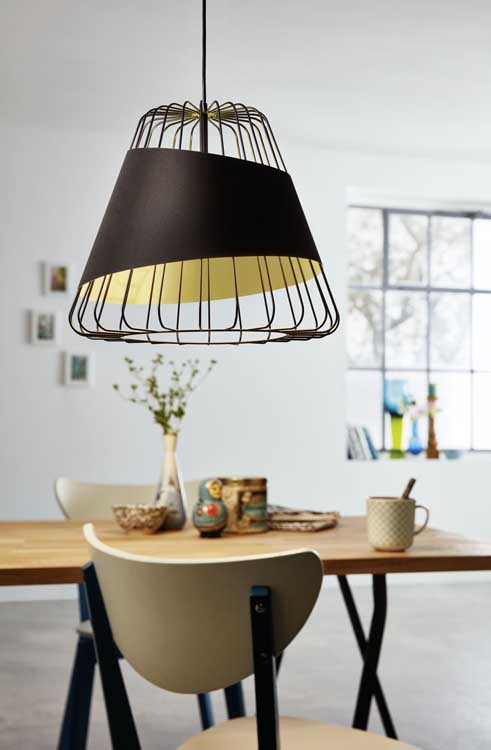 Eglo AUSTELL - Lampe suspendue - E27 - 60W - Noir