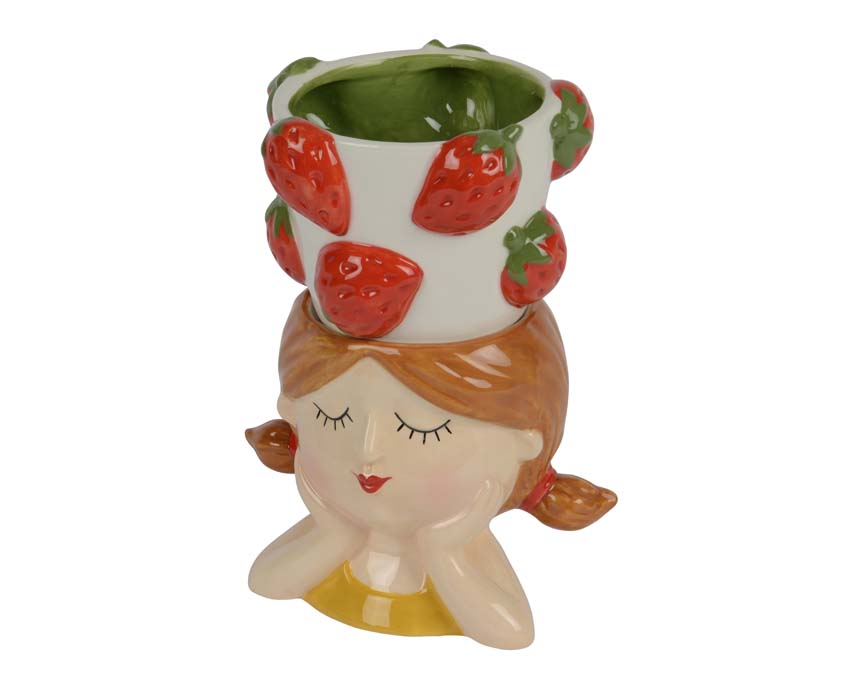 Pot de fleurs Fruity visage avec fraise 20cm