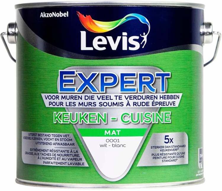 Levis Expert peinture murale cuisine mat 2,5l blanc