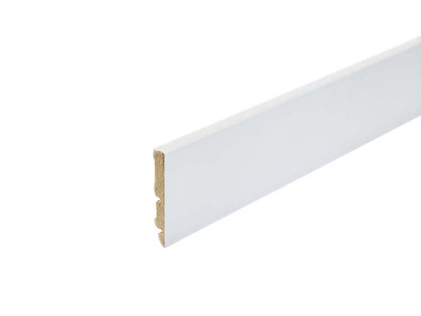 Plinthe mdf blanc 80x12x2400 mm