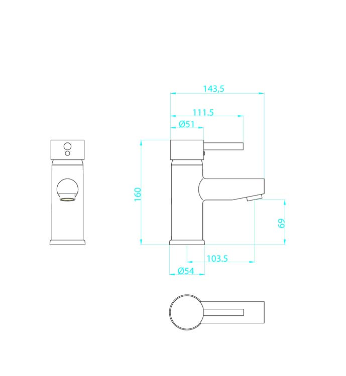 Robinet de lavabo Fatima chrome