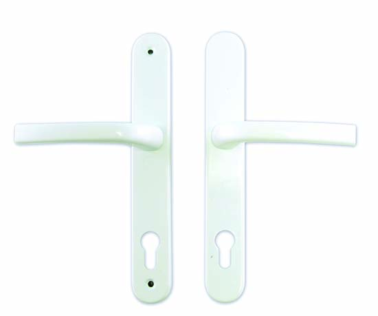 poignée double AXE92 pour porte extérieure pvc blanc