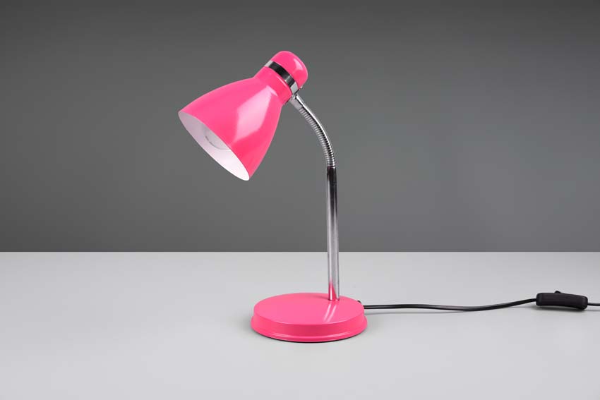 Bureaulamp - roze - E27 - excl lamp - Ø 14.5 cm - hoogte 33 cm