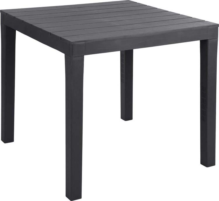 Table de jardin Cuba square 80 x 80 cm anthracite