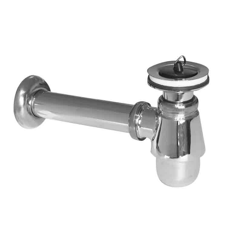 Siphon pour bidet avec bouchon chrome