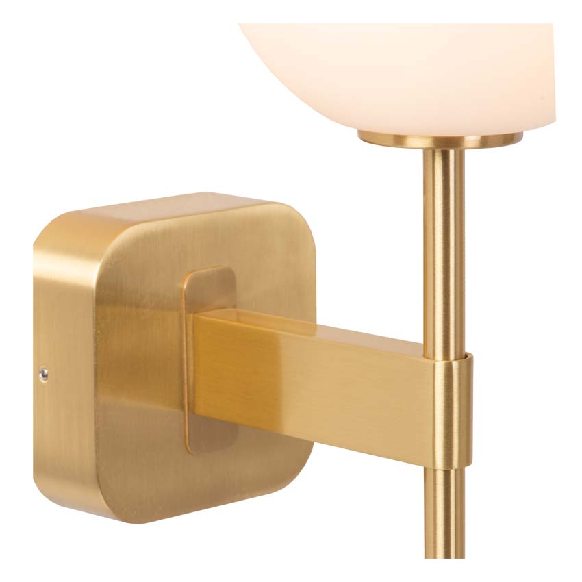 ELDA - Wandlamp Badkamer - 1xG9 - IP44 - Mat Goud / Messing