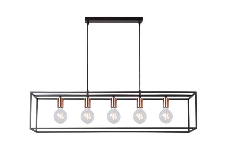 Lucide ARTHUR - Suspension - 5xE27 - Noir