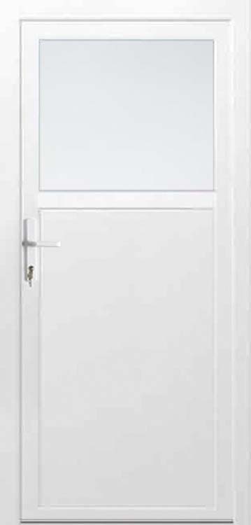 Porte extérieure pvc blanche 60 mm 860 x 2080 mm 1/3 verre G