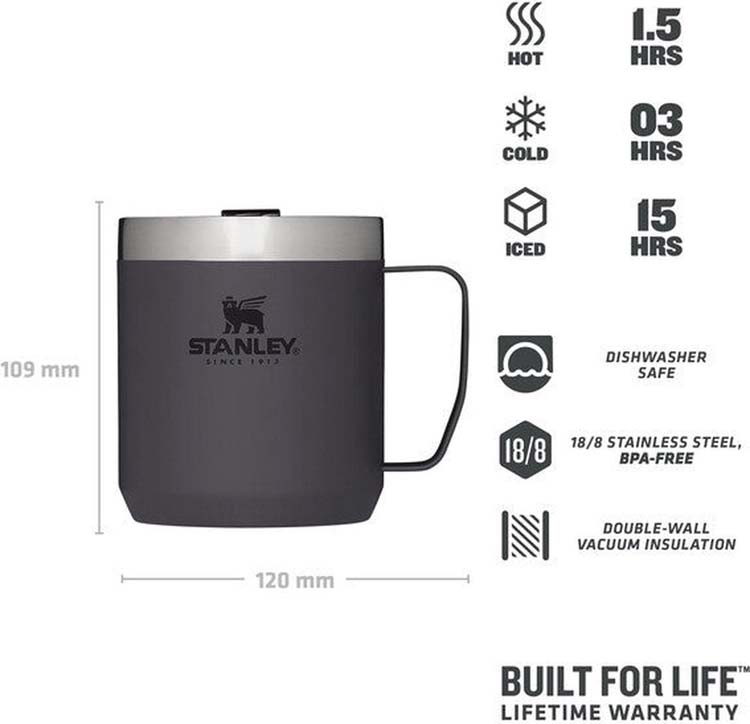 Stanley stay hot camp mug 0.35l Charcoal