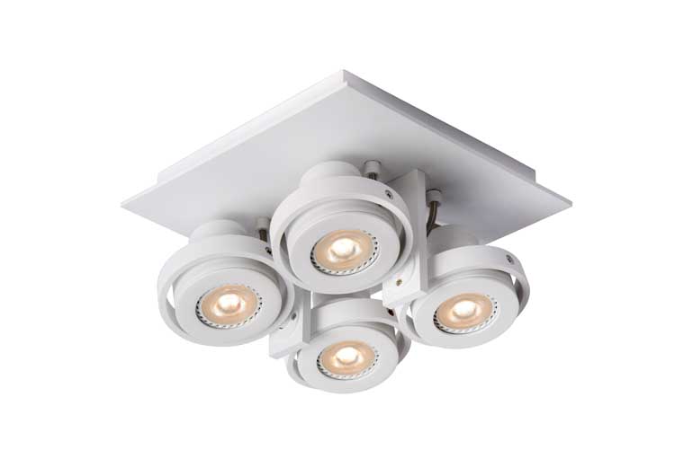 Lucide LANDA - Spot plafond - LED Dim to warm - GU10 - 4x5W 3000K/2200K - Blanc