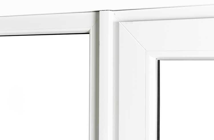 Porte extérieure 3 verres transparante PVC anth G 980x2180mm