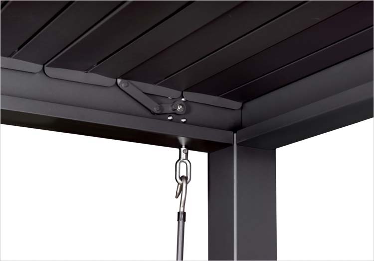 Pergola Solimar alu anthracite 360 x 300 x 250 cm manuel