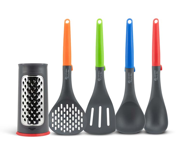 Ustensiles de cuisine avec grille 5 pièces plastique