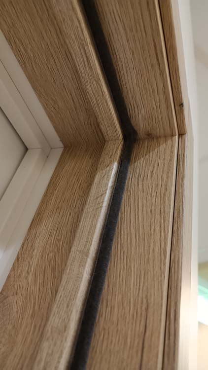 Complete deur tube BR 630mm realw oak planken 4500 mat glas 201.5cm