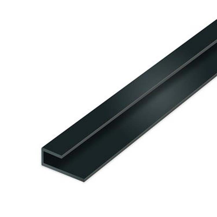 U profiel pvc zwart voor pvc tegel 8x4x20x2600mm ditke 1mm