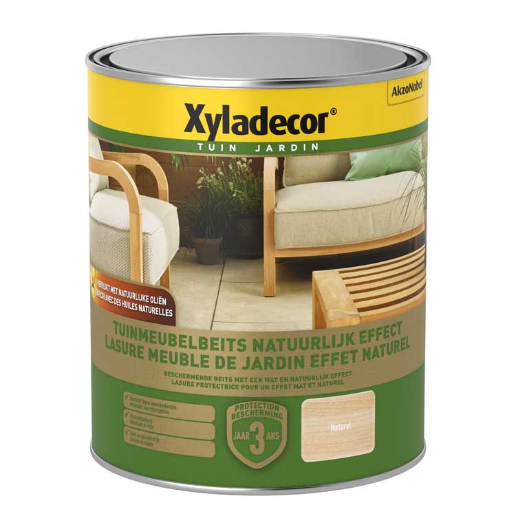 Xyladecor tuinmeubelbeits natuurlijk effect blank 750ml