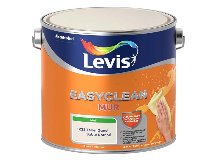 Levis Easyclean muur mat teder zand 2,5L