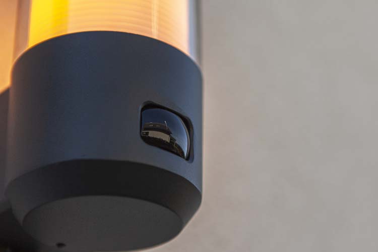 Buitenverlichting wandlamp donkergrijs sensor