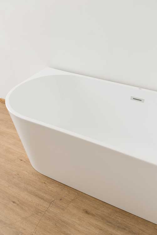 Baignoire d'angle Bottega droite 180x80x58cm blanc