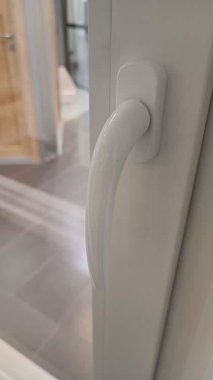 Porte coulissante pvc Deceuninck blanc 2 vantaux L2150xH2150mm