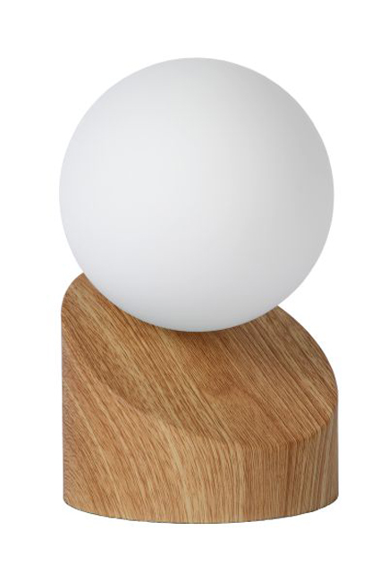 Tafellamp licht hout hoogte 16 cm