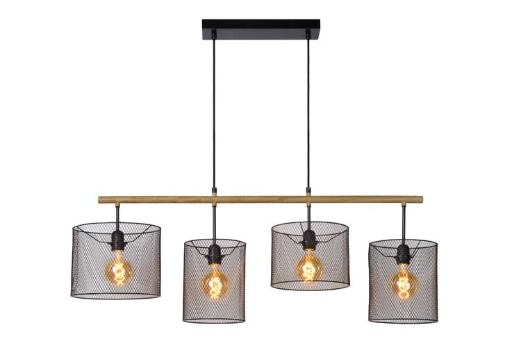 Lucide BASKETT - Hanglamp - E27 - Zwart