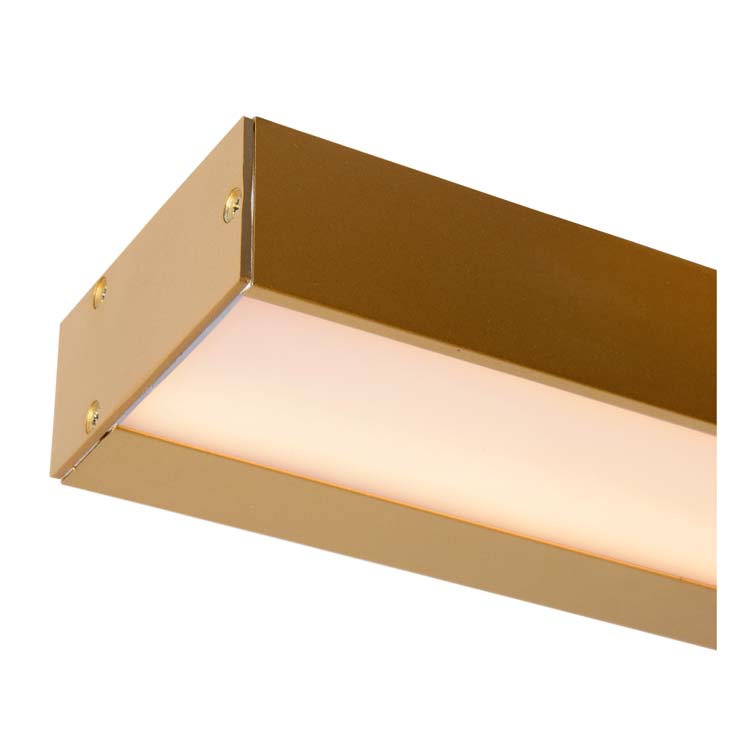 ALEXA - Wandlamp Badkamer - LED - 1x8W 3000K - IP44 - Mat Goud / Messing