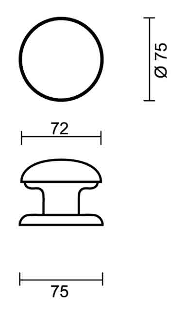 bouton de porte 805 noir