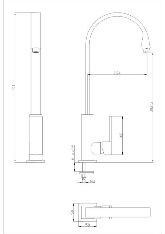 Robinet de cuisine Tygo chrome